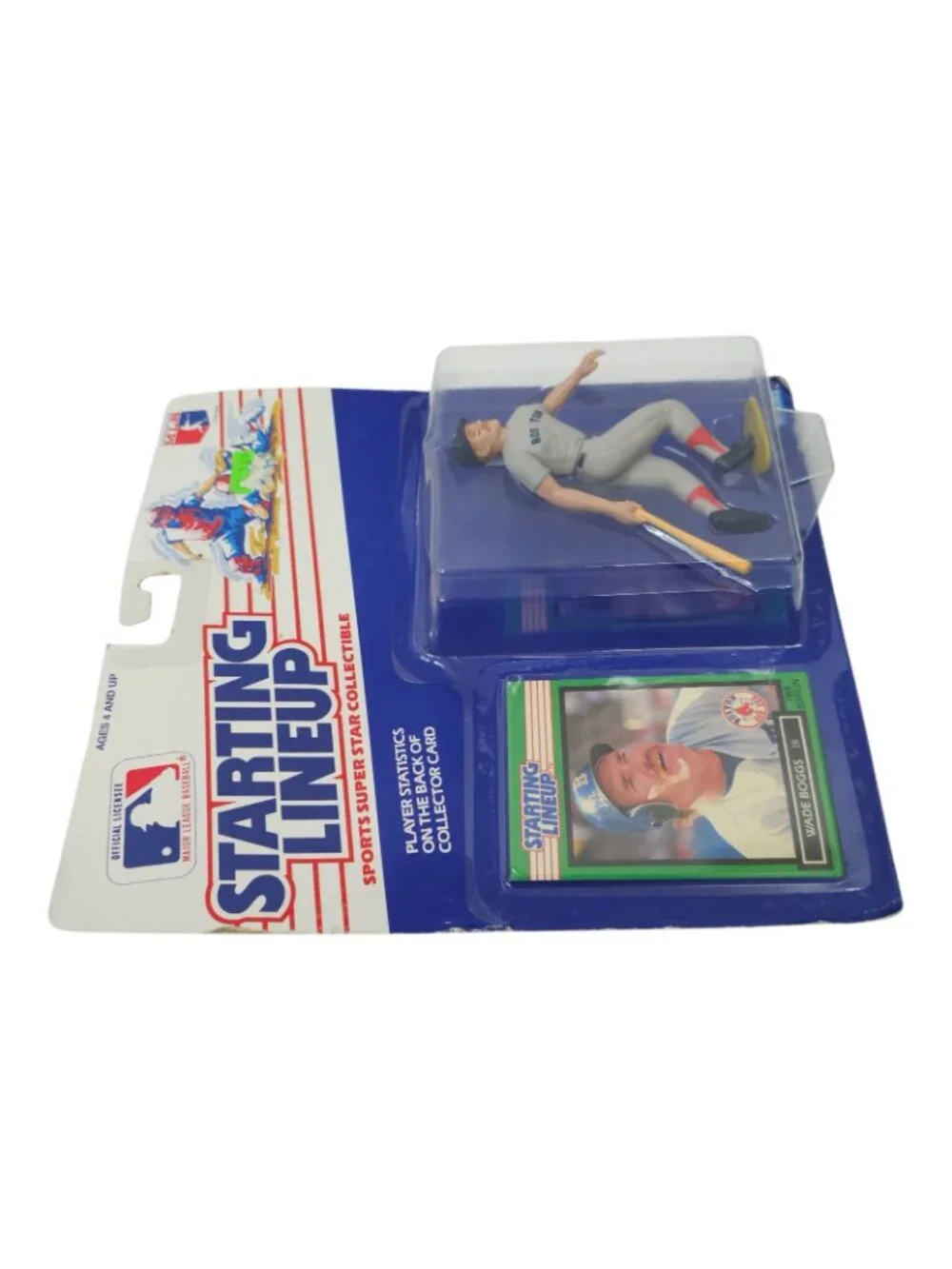1989 Kenner Starting Lineup Wade Boggs Boston Red Sox Action Figure Card NOC